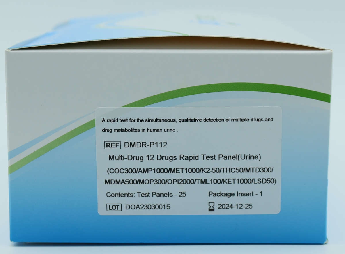 Multi Medikamenten 12-fach Drogen Urin Schnelltest Test Panel, VE25