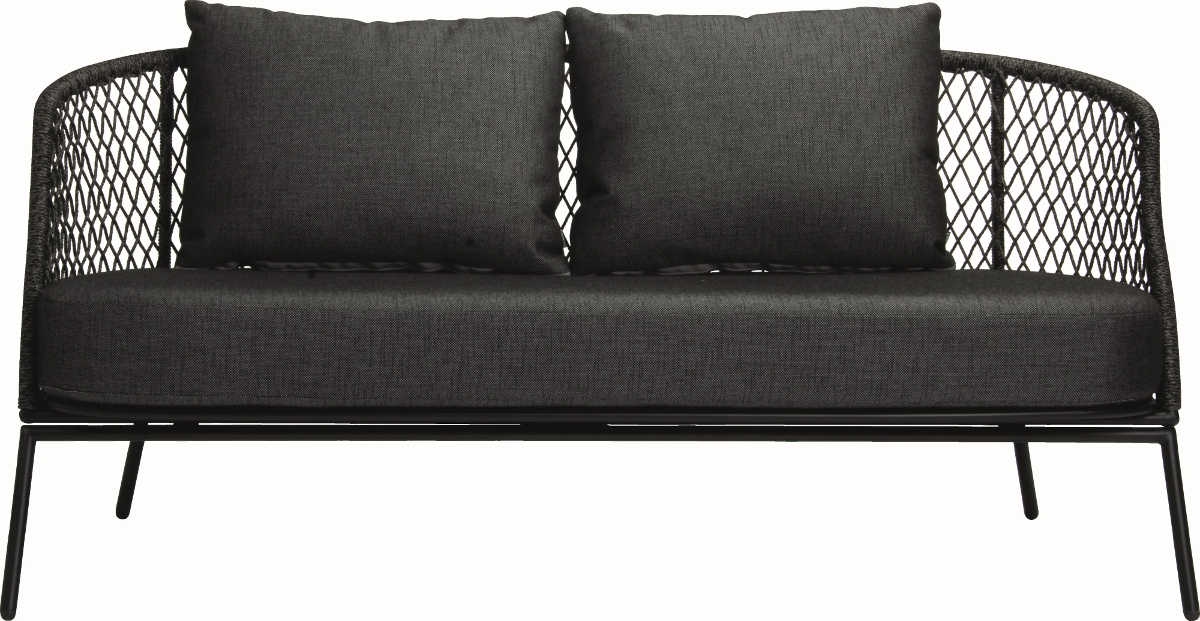 STERN® Lounge Sofa 2-Sitzer ODEA in Kordel-Optik mit Kissen