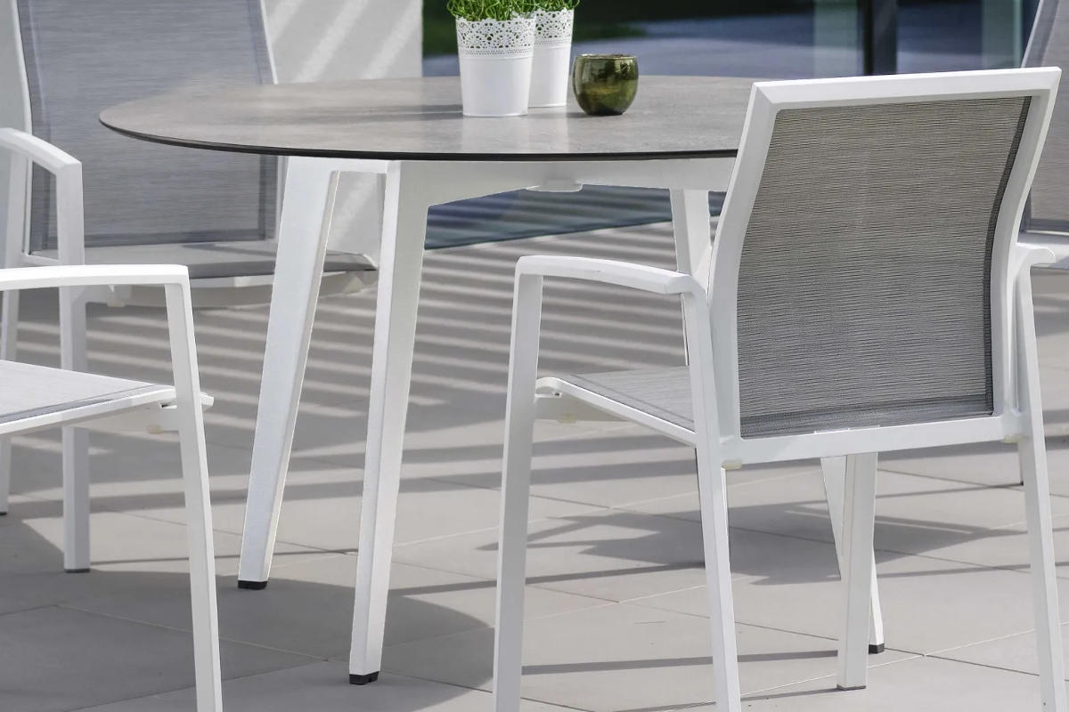 STERN® Tisch Ø110cm Aluminium mit Tischplatte SILVERSTAR 2.0