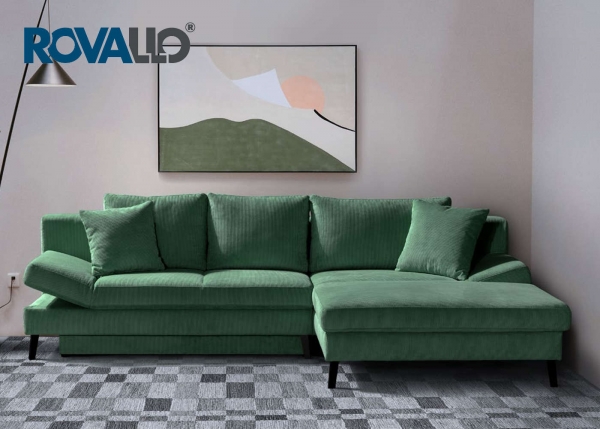 ROVALLO® Eck-Schlafsofa ANNIKA mit Ottomane