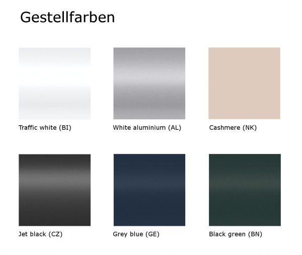 Auswahl Gestellfarbe