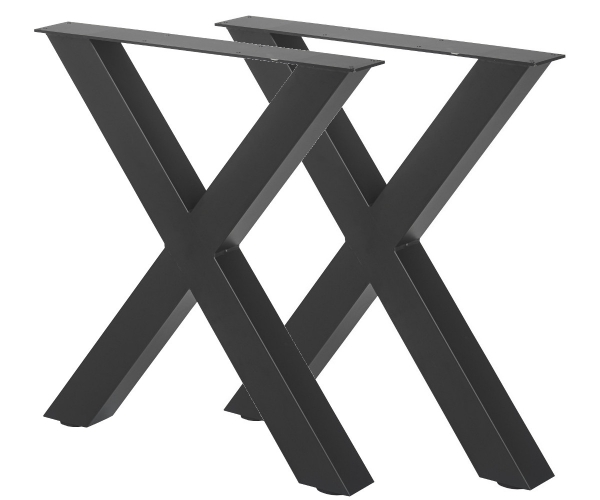 X-Tischgestell, schwarz - 2 Stück