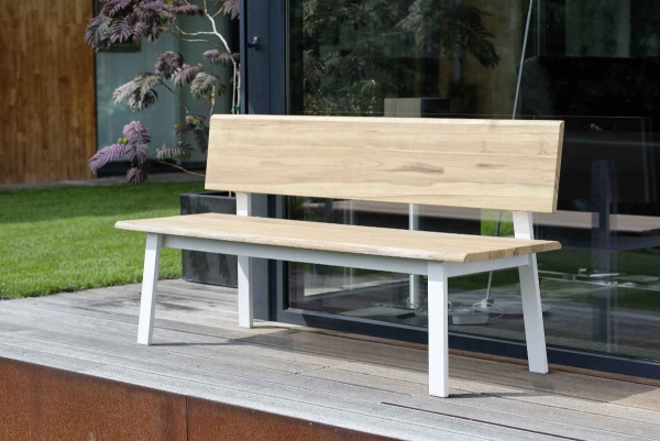 STERN® Bank SAM Aluminium mit Teak Sitz- und Rückenfläche