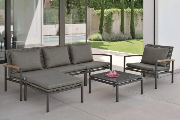 STERN® Outdoor Loungeserie LUCY anthrazit/platin